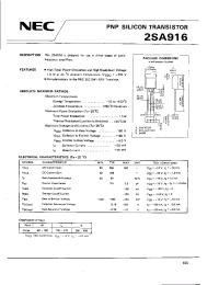 Datasheet 2SA916 manufacturer NEC