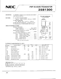 Datasheet 2SB1300 manufacturer NEC