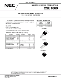 Datasheet 2SB1669-S производства NEC