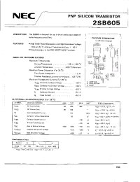 Datasheet 2SB605 manufacturer NEC