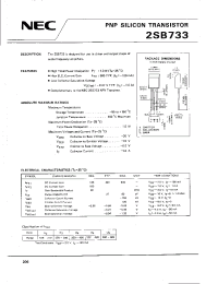 Datasheet 2SB733 manufacturer NEC