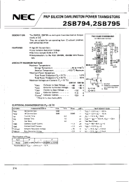 Datasheet 2SB794 manufacturer NEC