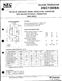 Datasheet 2SC1009 manufacturer NEC