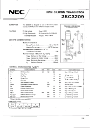 Datasheet 2SC3209 manufacturer NEC