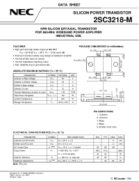 Datasheet 2SC3218-M manufacturer NEC