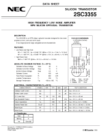 Datasheet 2SC3355 manufacturer NEC