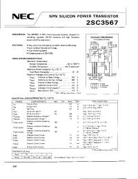 Datasheet 2SC3567 manufacturer NEC