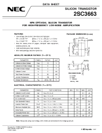 Datasheet 2SC3663 manufacturer NEC
