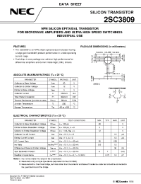 Datasheet 2SC3809 manufacturer NEC