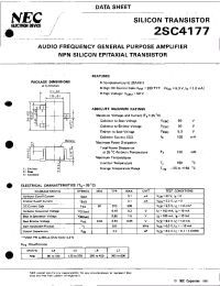 Datasheet 2SC4177 manufacturer NEC