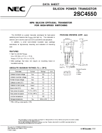 Datasheet 2SC4550 manufacturer NEC