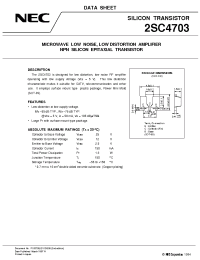 Datasheet 2SC4703 manufacturer NEC
