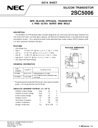 Datasheet 2SC5006 производства NEC