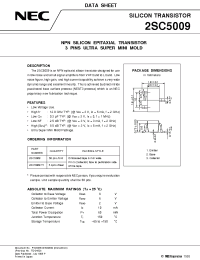 Datasheet 2SC5009-T1 manufacturer NEC
