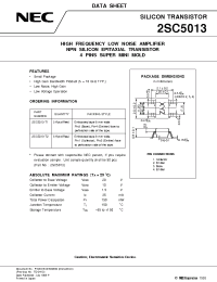 Datasheet 2SC5013-T1 manufacturer NEC