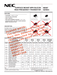 Datasheet 2SC518383R manufacturer NEC