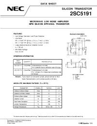 Datasheet 2SC5191-T1 производства NEC