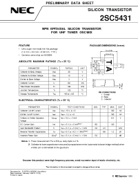 Datasheet 2SC5431 manufacturer NEC