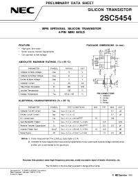 Datasheet 2SC5454 manufacturer NEC