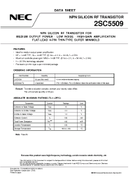 Datasheet 2SC5509 производства NEC