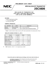 Datasheet 2SC5606 производства NEC