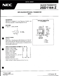 Datasheet 2SD1164-Z manufacturer NEC