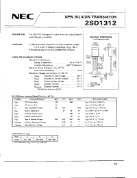 Datasheet 2SD1312 manufacturer NEC