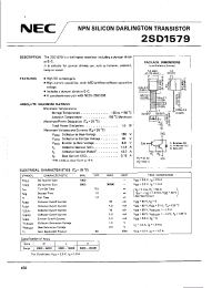 Datasheet 2SD1579 manufacturer NEC
