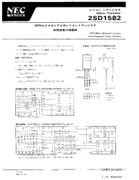 Datasheet 2SD1582 manufacturer NEC