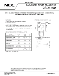 Datasheet 2SD1592 manufacturer NEC