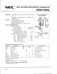 Datasheet 2SD1692 manufacturer NEC