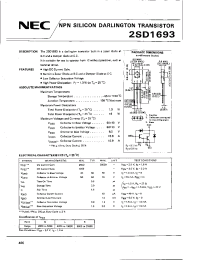Datasheet 2SD1693 manufacturer NEC