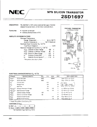 Datasheet 2SD1697 manufacturer NEC