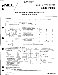 Datasheet 2SD1699 manufacturer NEC