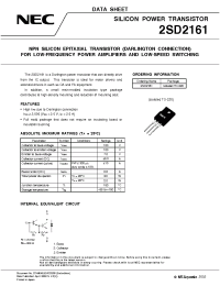 Datasheet 2SD2161 manufacturer NEC