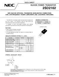 Datasheet 2SD2162 manufacturer NEC