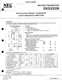 Datasheet 2SD2228 manufacturer NEC