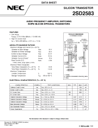 Datasheet 2SD2583 manufacturer NEC