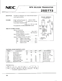 Datasheet 2SD773 manufacturer NEC