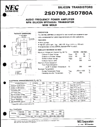 Datasheet 2SD780 manufacturer NEC