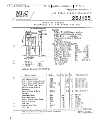 Datasheet 2SJ135 manufacturer NEC