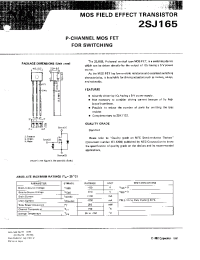 Datasheet 2SJ165 manufacturer NEC