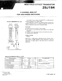 Datasheet 2SJ184 manufacturer NEC