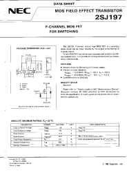 Datasheet 2SJ197 manufacturer NEC