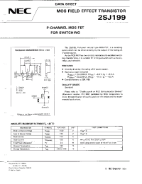 Datasheet 2SJ199 manufacturer NEC