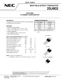 Datasheet 2SJ602-S manufacturer NEC