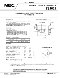 Datasheet 2SJ621 manufacturer NEC