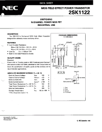 Datasheet 2SK1122 manufacturer NEC