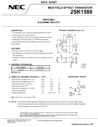 Datasheet 2SK1580 manufacturer NEC