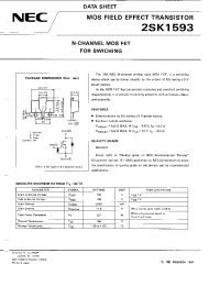 Datasheet 2SK1593 manufacturer NEC